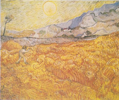 Wheatfield behind Saint-Paul Hospital (The Harvest) by Vincent van Gogh